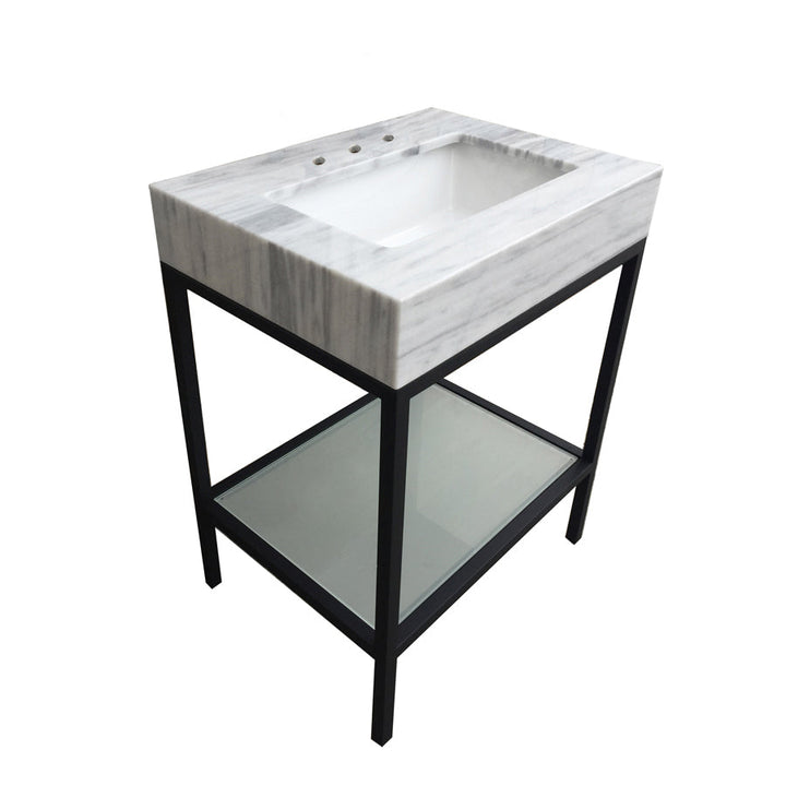 Vaia 24" Bathroom Vanity Set with Natural Marble Top