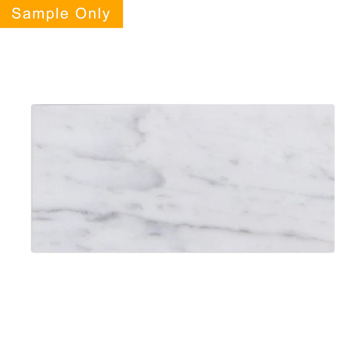 Carrara White Polished Marble Floor and Wall Tiles - Sample (Product Shown is Full Size)