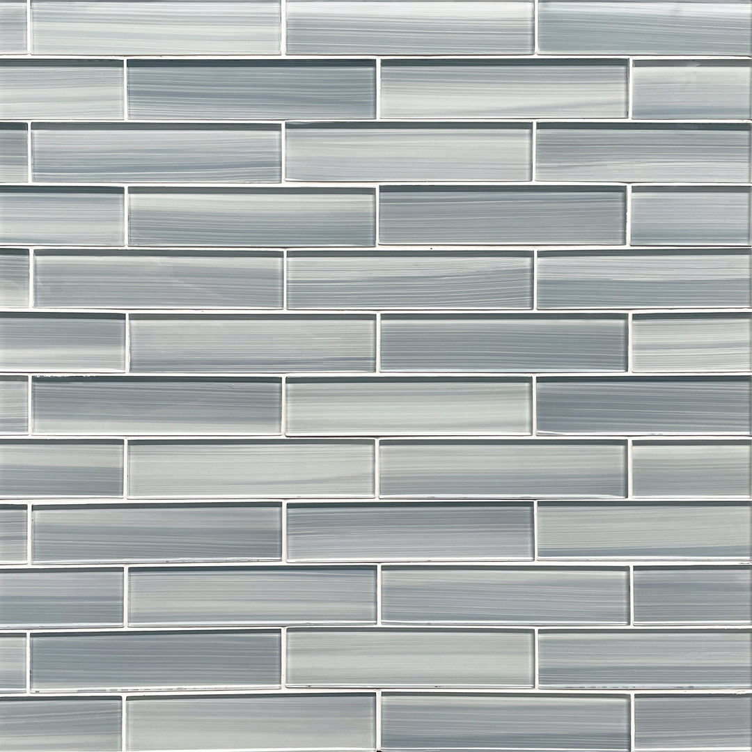 Display board with Blue Handpainted Glass Subway Mosaic Tiles – 0.89 sq. ft artisan-style glass layout