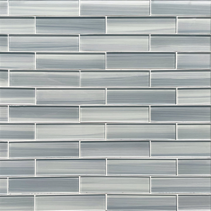 Display board with Blue Handpainted Glass Subway Mosaic Tiles – 0.89 sq. ft artisan-style glass layout