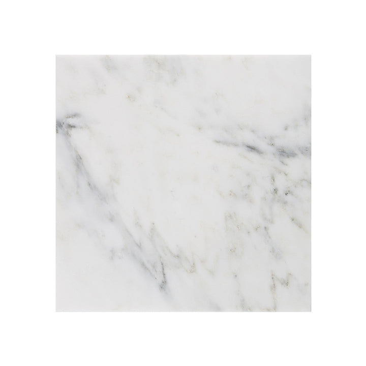 Oriental White 12-in x 12-in Marble Floor and Wall Tiles(1-sq. ft/ Piece)