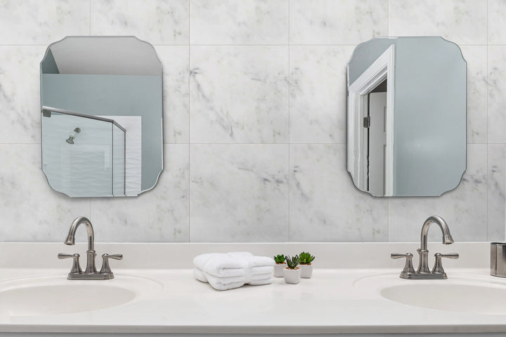 Oriental White 12-in x 12-in Marble Floor and Wall Tiles(1-sq. ft/ Piece)