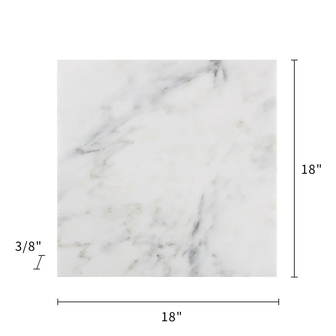 Oriental White 18-in x 18-in Marble Floor and Wall Tiles(2.25-sq. ft/ Piece)