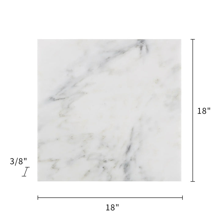 Oriental White 18-in x 18-in Marble Floor and Wall Tiles(2.25-sq. ft/ Piece)