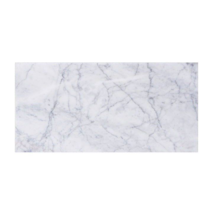 Carrara White 12-in x 24-in Polished Marble Floor and Wall Tiles(2-sq. ft/ Piece)