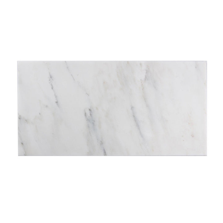 Oriental White 12-in x 24-in Marble Floor and Wall Tiles(2-sq. ft/ Piece)