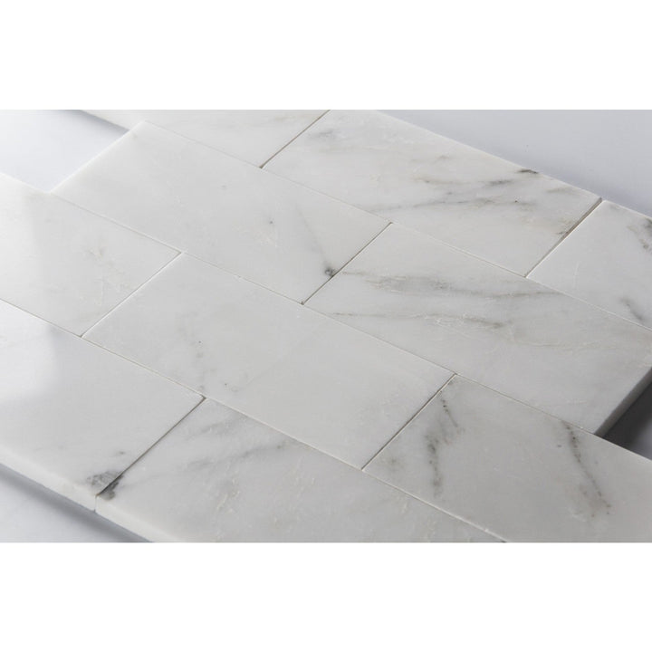 Oriental White Marble Floor and Wall Tiles - Sample (Product Shown is Full Size)