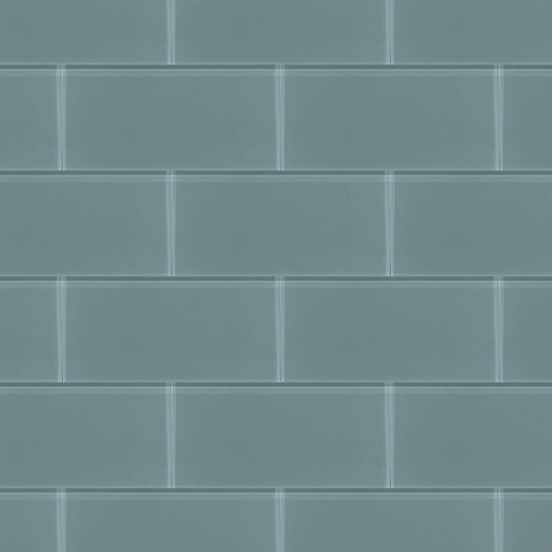 Azure Sea Block 3-in x 6-in Glass Wall Tile(0.13-sq. ft/ Piece)