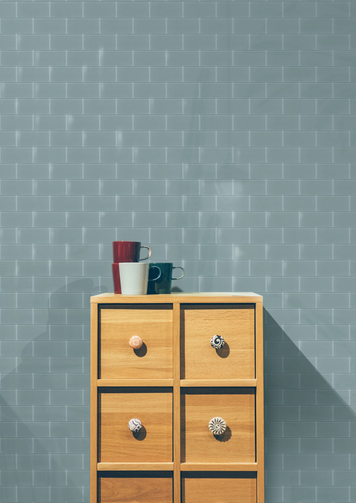 Azure Sea Block 3-in x 6-in Glass Wall Tile(0.13-sq. ft/ Piece)