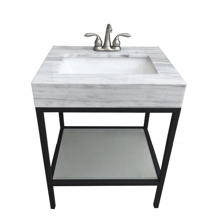 Vaia 24" Bathroom Vanity Set with Natural Marble Top