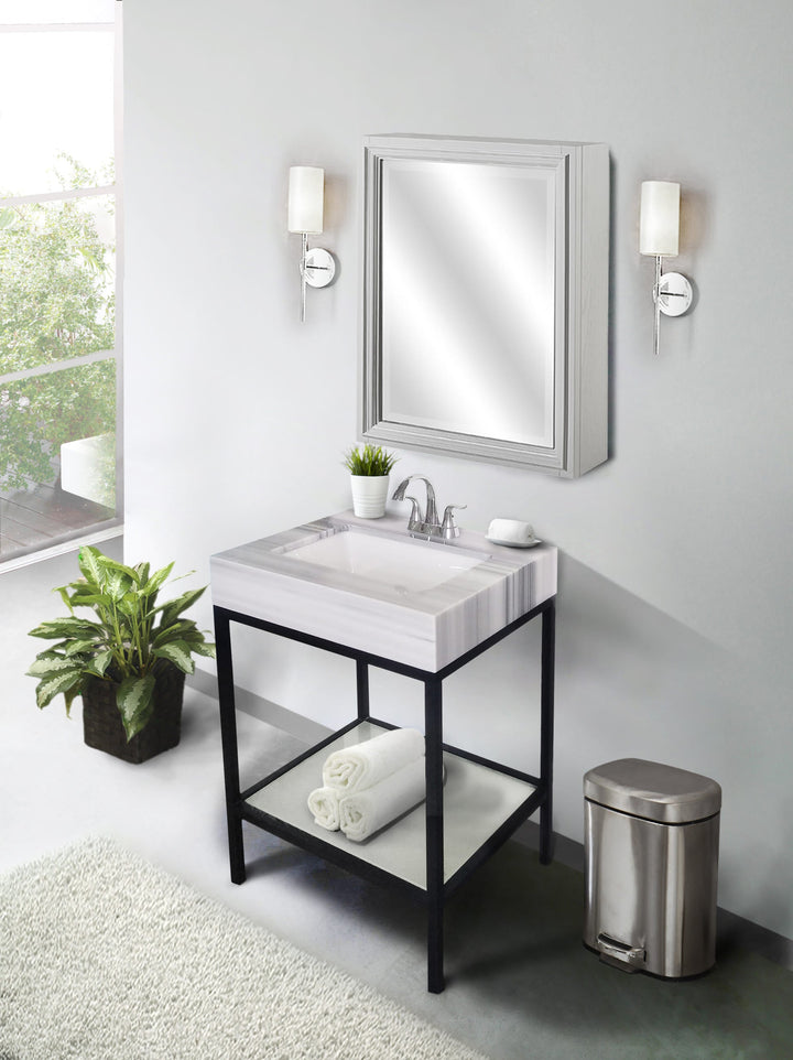 Vaia 24" Bathroom Vanity Set with Natural Marble Top