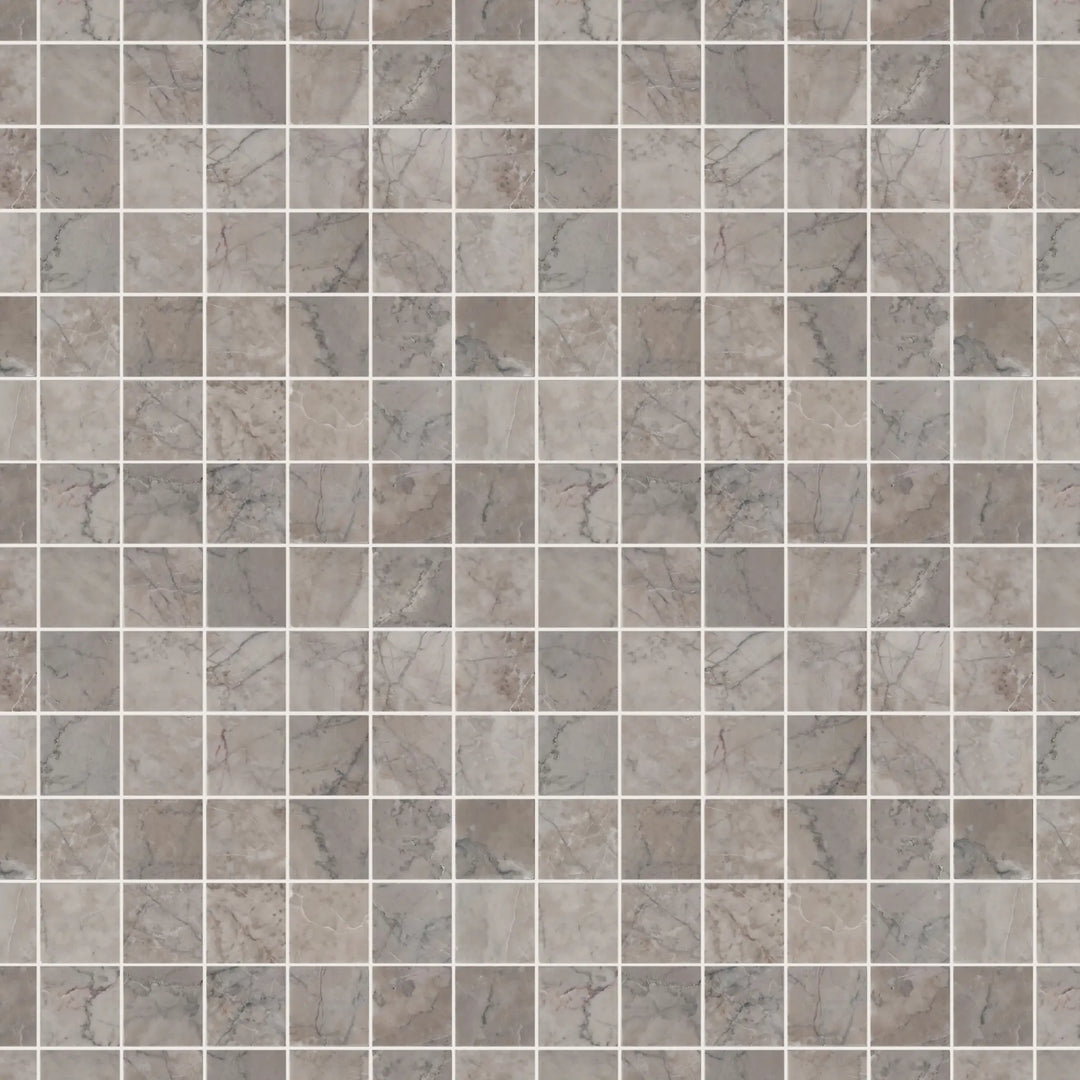 Gray Cloud 12-in x 12-in Polished Marble Mosaic Floor and Wall Tile(1-sq. ft/ Piece)