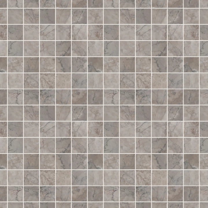 Gray Cloud Polished Marble Mosaic Floor and Wall Tile - Sample (Product Shown is Full Size)
