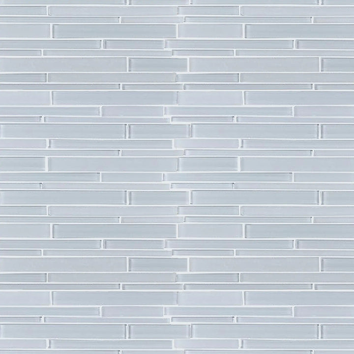 Ice Block Random Strip 12-in x 12-in Glass Mosaic Wall Tile(1-sq. ft/ Piece)