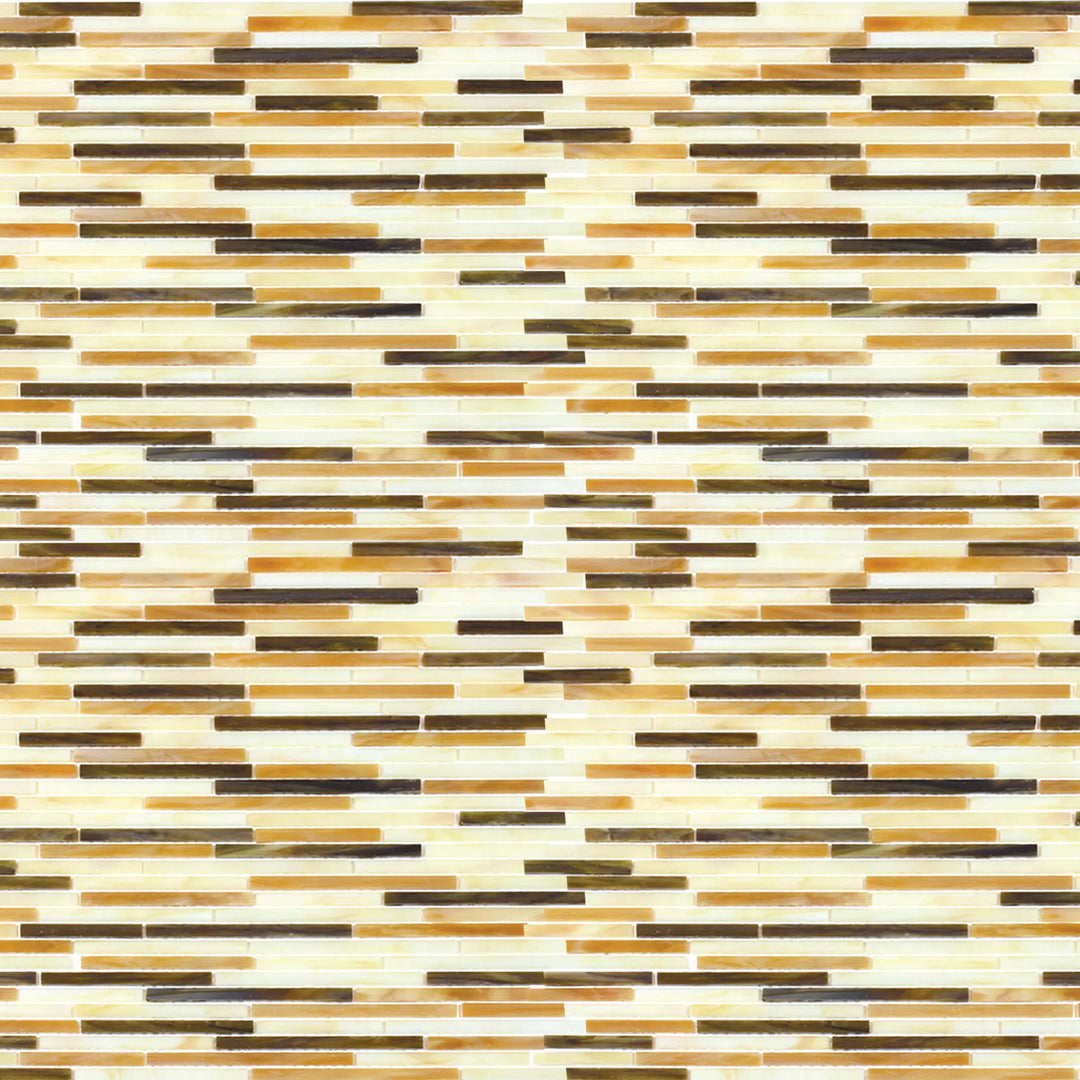 Natural Weave Random Strip Glass Mix 12-in x 13-in Glass Mosaic Wall Tile(1.08-sq. ft/ Piece)