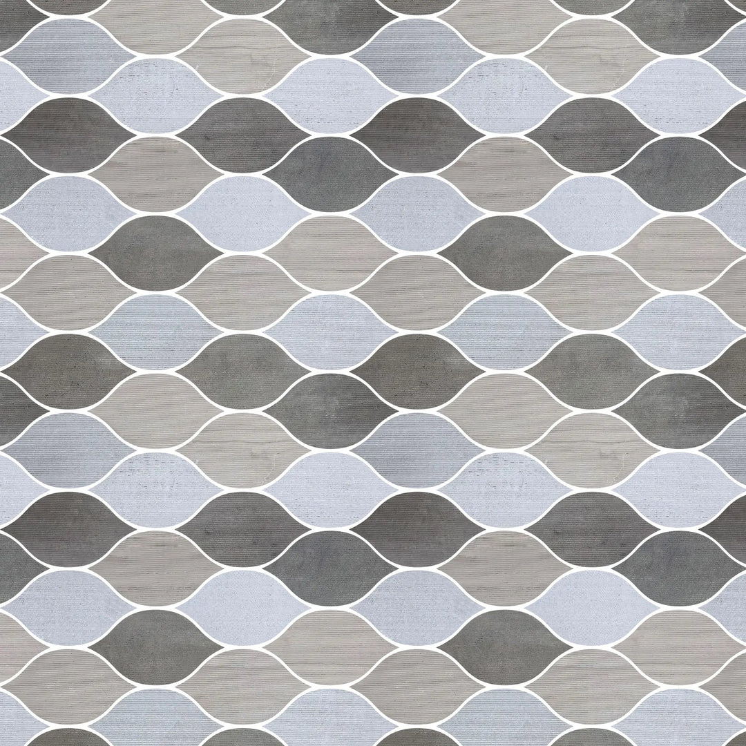Soft Harmony Feathers 11-1/2-in x 12-in Mixed Marble Mosaic Wall Tile(0.96-sq. ft/ Piece)