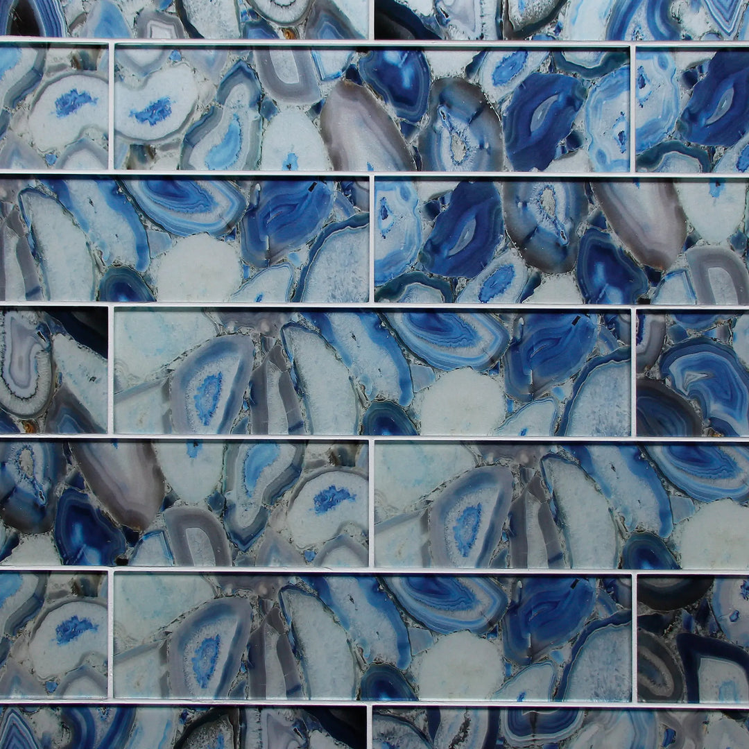 Inkjet Geode 4-in x 16-in Glass Tile(0.44-sq. ft/ Piece)