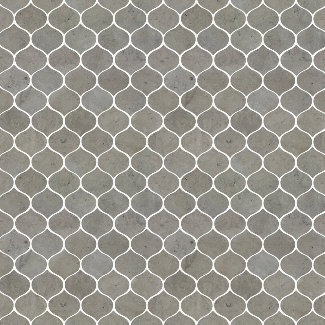 Dark Gray Droplet Marble Mosaic Floor and Wall Tile - Sample (Product Shown is Full Size)