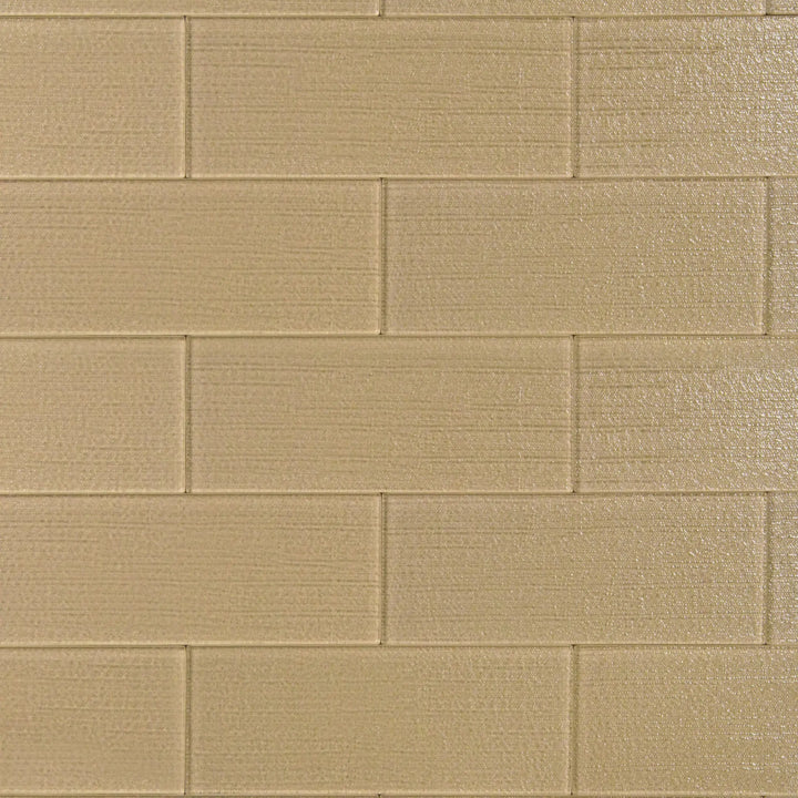 Linen Beige 3-in x 8-in Glass Wall Tiles(0.17-sq. ft/ Piece)