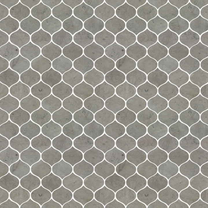 Dark Gray Droplet Marble 12-in x 11-in Mosaic Floor and Wall Tile(0.92-sq. ft/ Piece)