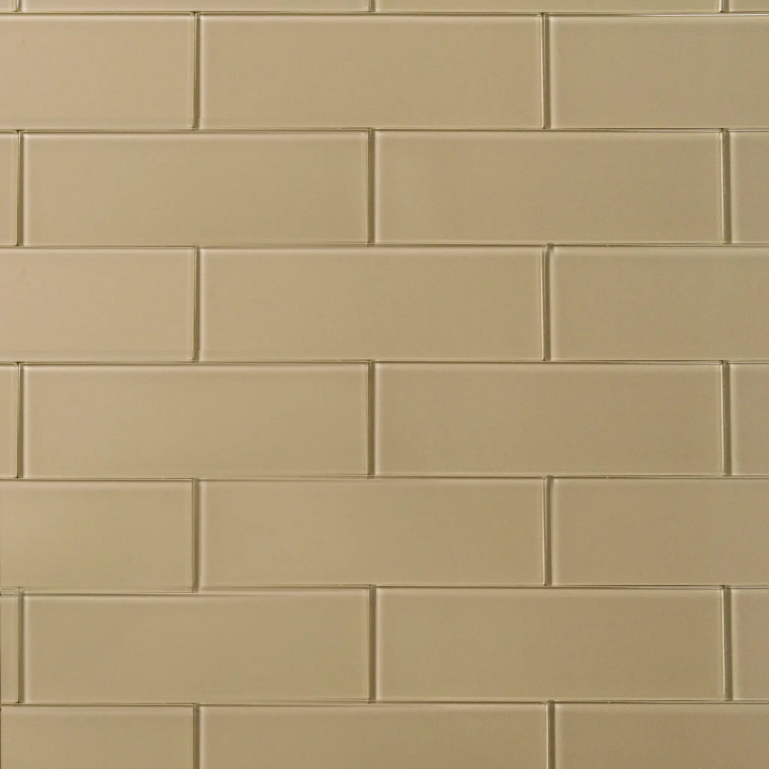 Nude Block Glass Wall Tiles - Sample (Product Shown is Full Size)