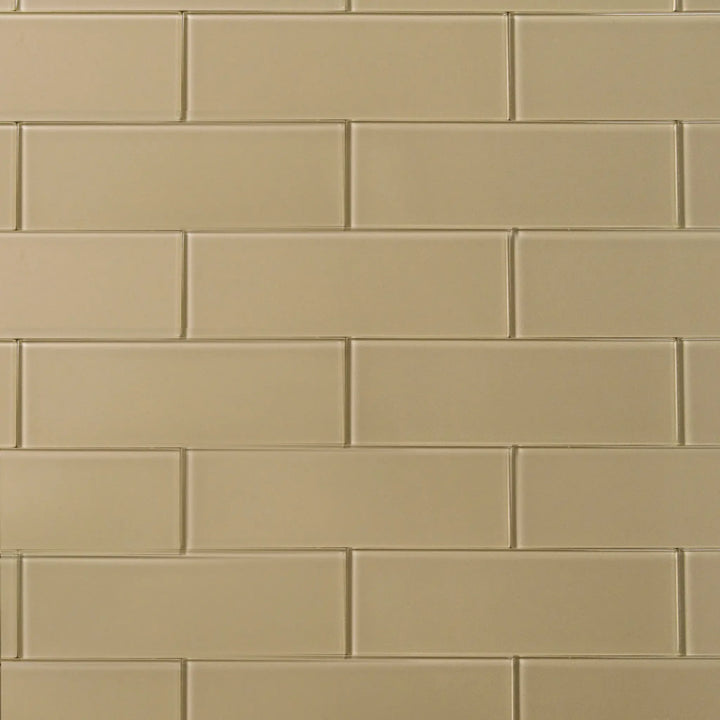 Nude Block Glass Wall Tiles - Sample (Product Shown is Full Size)