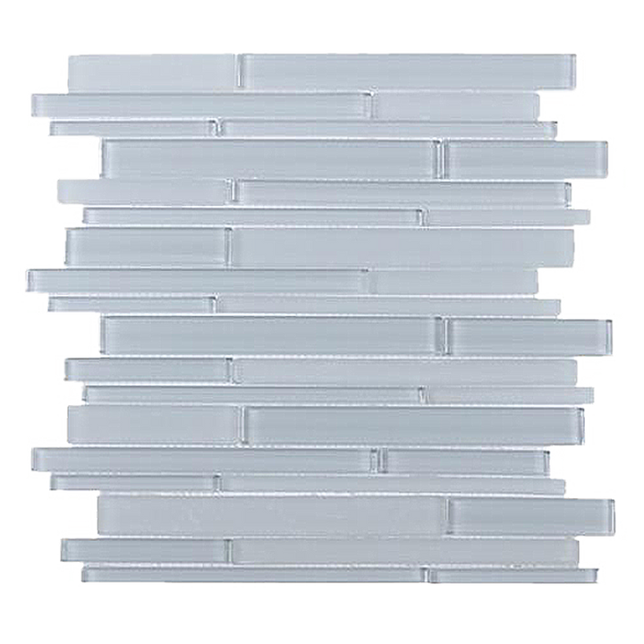 Ice Block Random Strip 12-in x 12-in Glass Mosaic Wall Tile(1-sq. ft/ Piece)