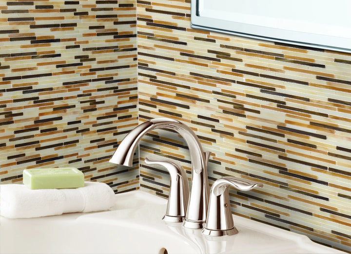 Natural Weave Random Strip Glass Mix 12-in x 13-in Glass Mosaic Wall Tile(1.08-sq. ft/ Piece)