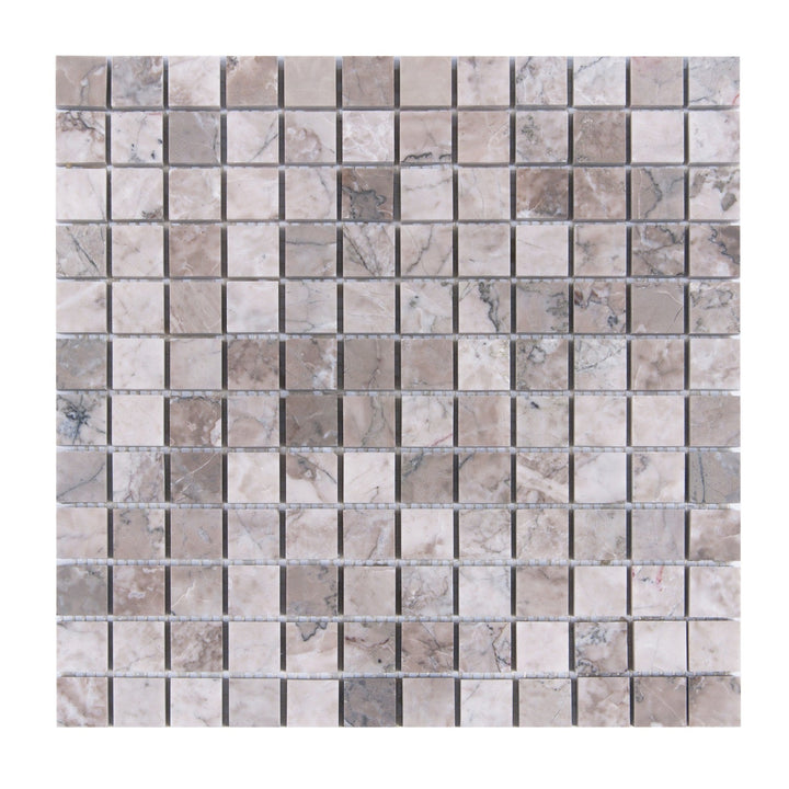 Gray Cloud 12-in x 12-in Polished Marble Mosaic Floor and Wall Tile(1-sq. ft/ Piece)