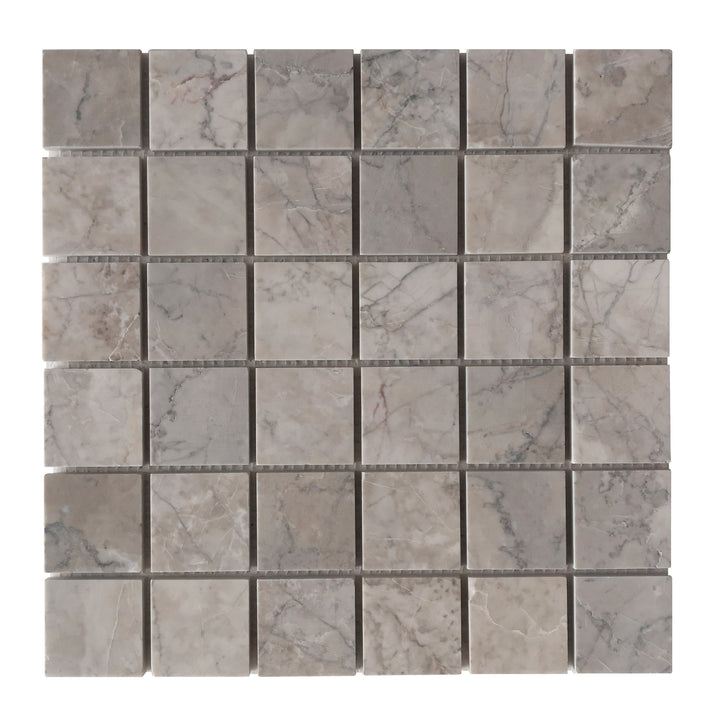 Gray Cloud 12-in x 12-in Polished Marble Mosaic Floor and Wall Tile(1-sq. ft/ Piece)