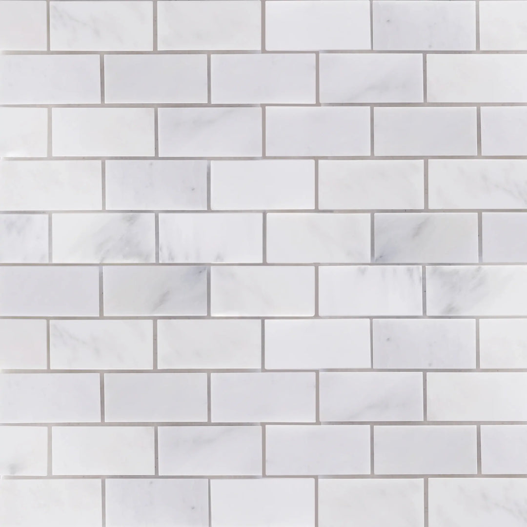 Oriental White 12-in x 12-in Marble Mosaic Wall Tile(1-sq. ft/ Piece)
