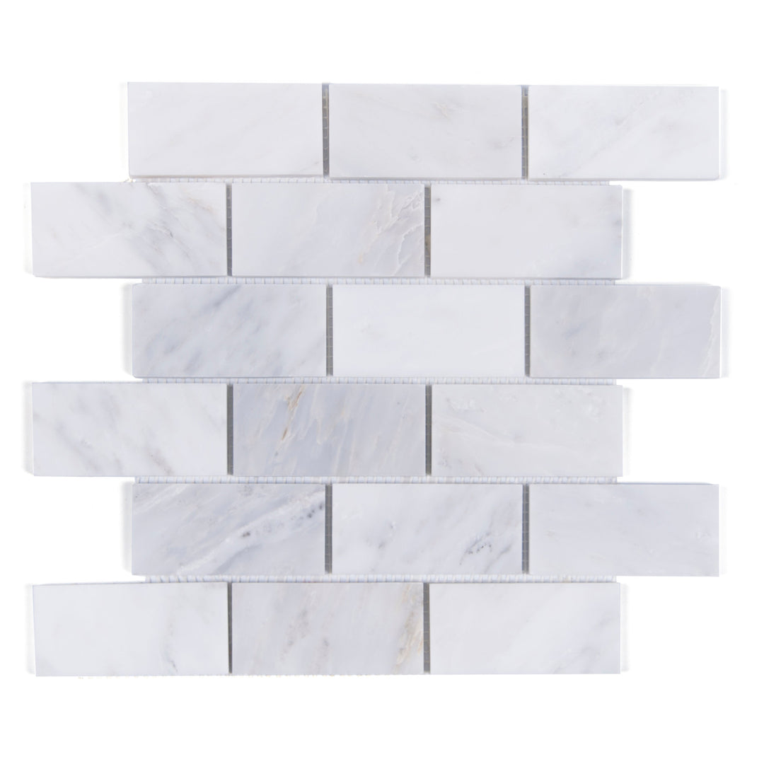 Oriental White 12-in x 12-in Marble Mosaic Wall Tile(1-sq. ft/ Piece)