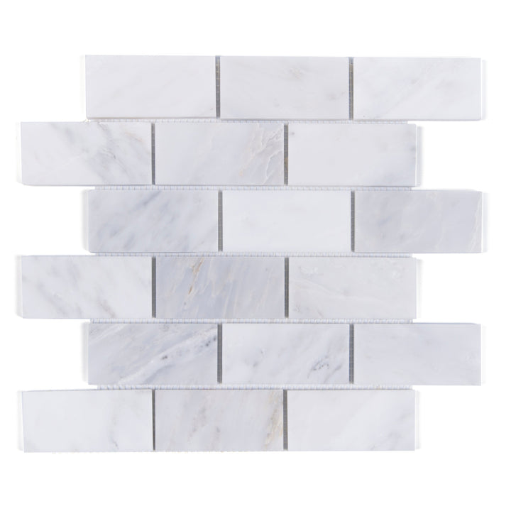 Oriental White 12-in x 12-in Marble Mosaic Wall Tile(1-sq. ft/ Piece)