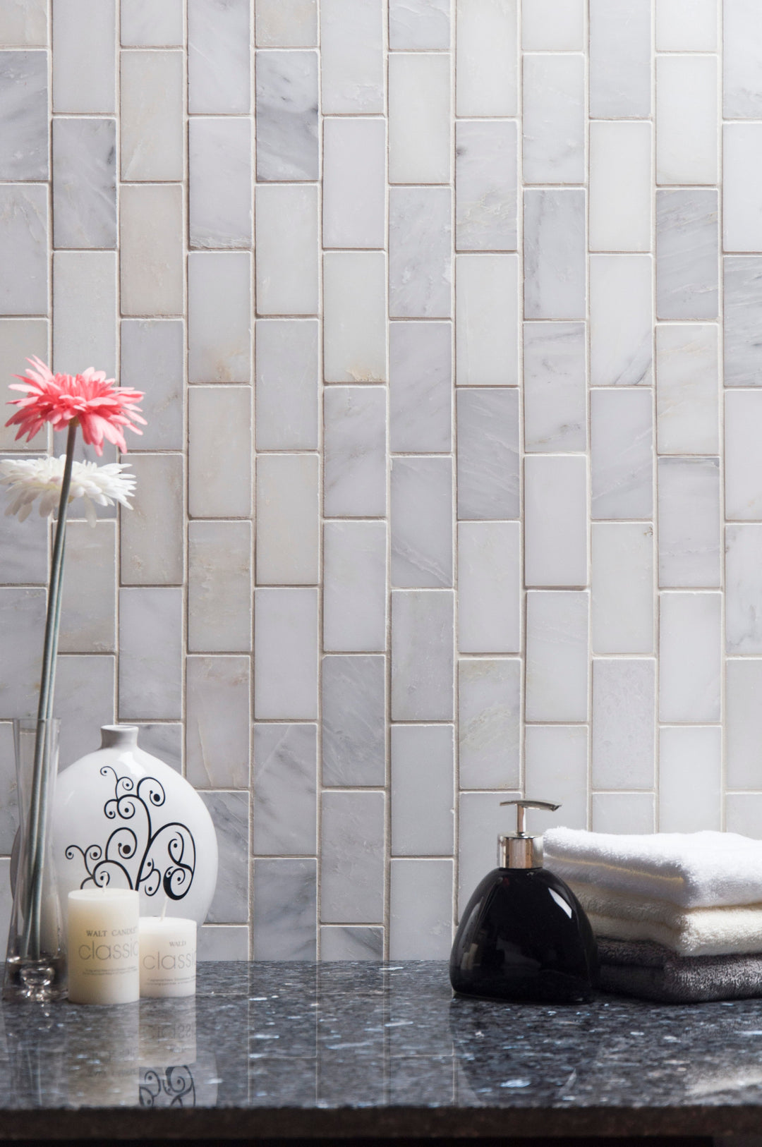 Oriental White 12-in x 12-in Marble Mosaic Wall Tile(1-sq. ft/ Piece)