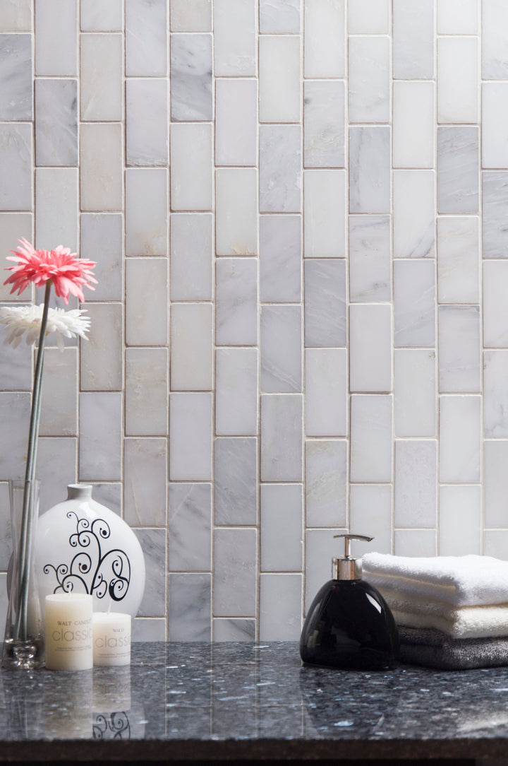 Oriental White 12-in x 12-in Marble Mosaic Wall Tile(1-sq. ft/ Piece)