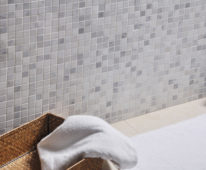 Oriental White 12-in x 12-in Marble Mosaic Floor and Wall Tile(1-sq. ft/ Piece)