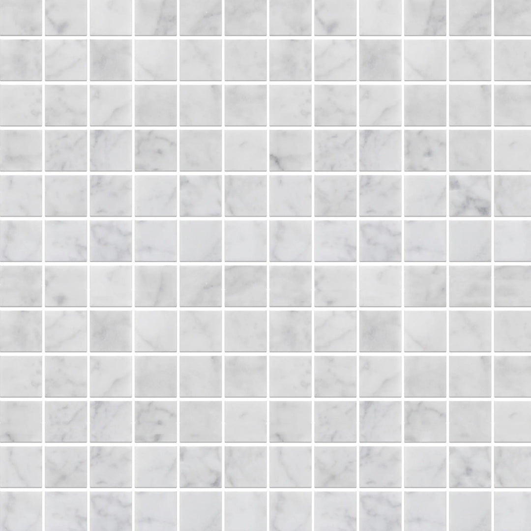 Carrara White 12-in x 12-in Polished Marble Mosaic Floor and Wall Tile(1-sq. ft/ Piece)