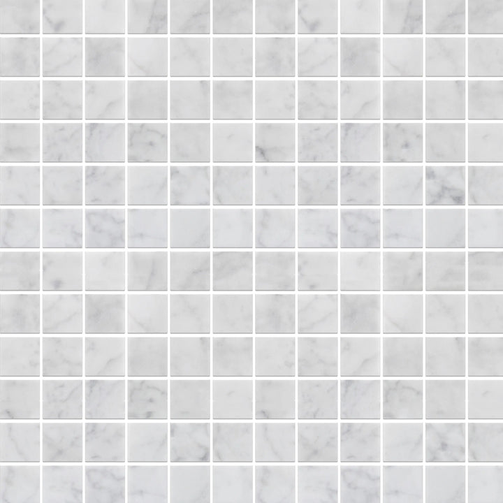 Carrara White 12-in x 12-in Polished Marble Mosaic Floor and Wall Tile(1-sq. ft/ Piece)