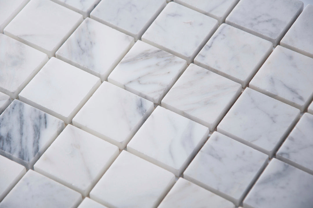Carrara White 12-in x 12-in Polished Marble Mosaic Floor and Wall Tile(1-sq. ft/ Piece)