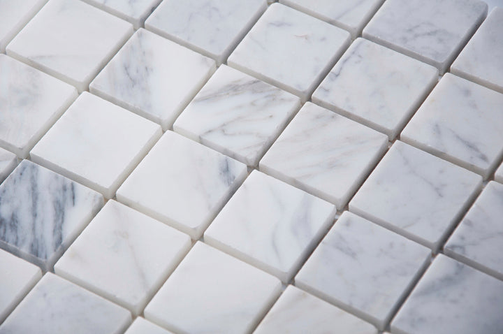 Carrara White 12-in x 12-in Polished Marble Mosaic Floor and Wall Tile(1-sq. ft/ Piece)