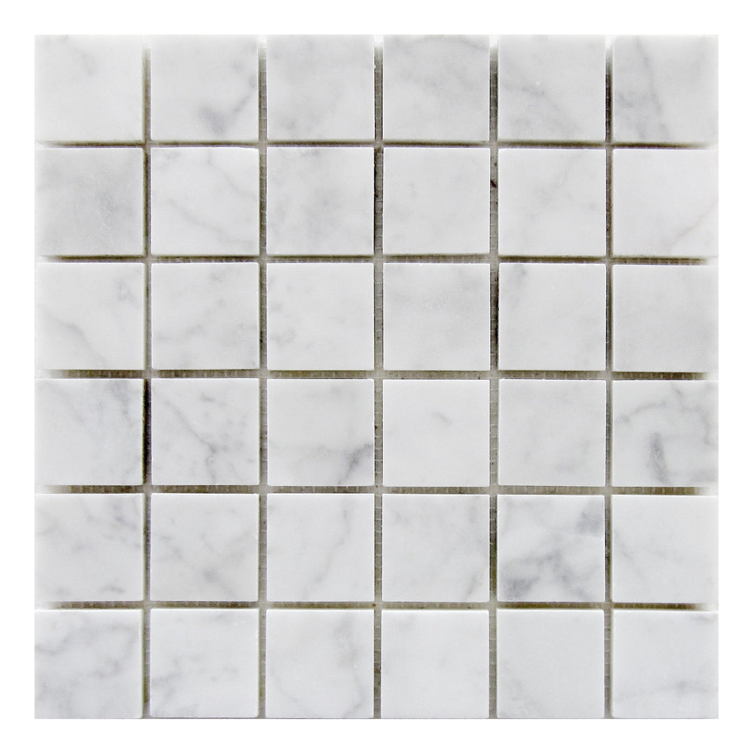 Carrara White 12-in x 12-in Polished Marble Mosaic Floor and Wall Tile(1-sq. ft/ Piece)