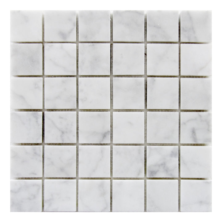 Carrara White 12-in x 12-in Polished Marble Mosaic Floor and Wall Tile(1-sq. ft/ Piece)