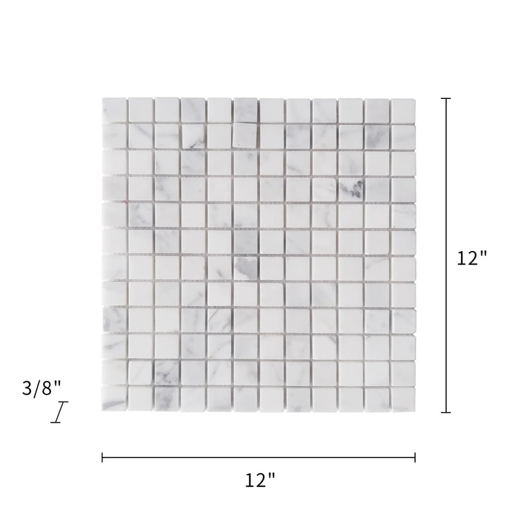 Oriental White 12-in x 12-in Marble Mosaic Floor and Wall Tile(1-sq. ft/ Piece)