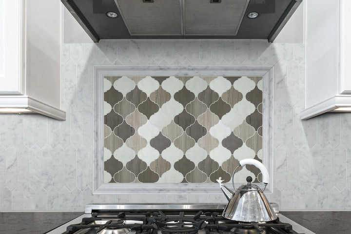 Carrara White 2-in x 12-in Polished Crown Molding Marble Trim(0.17-sq. ft/ Piece)