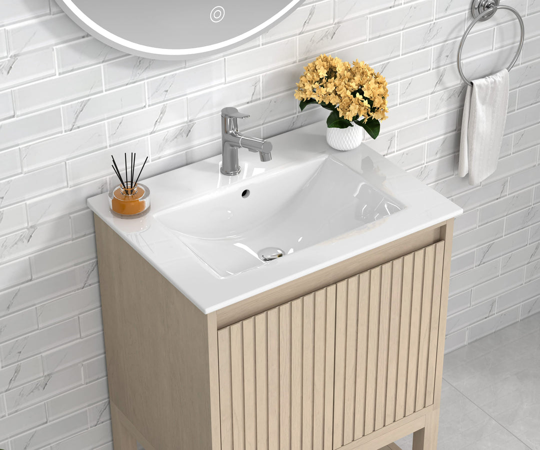 Mena Single Vanity With Porcelain Top