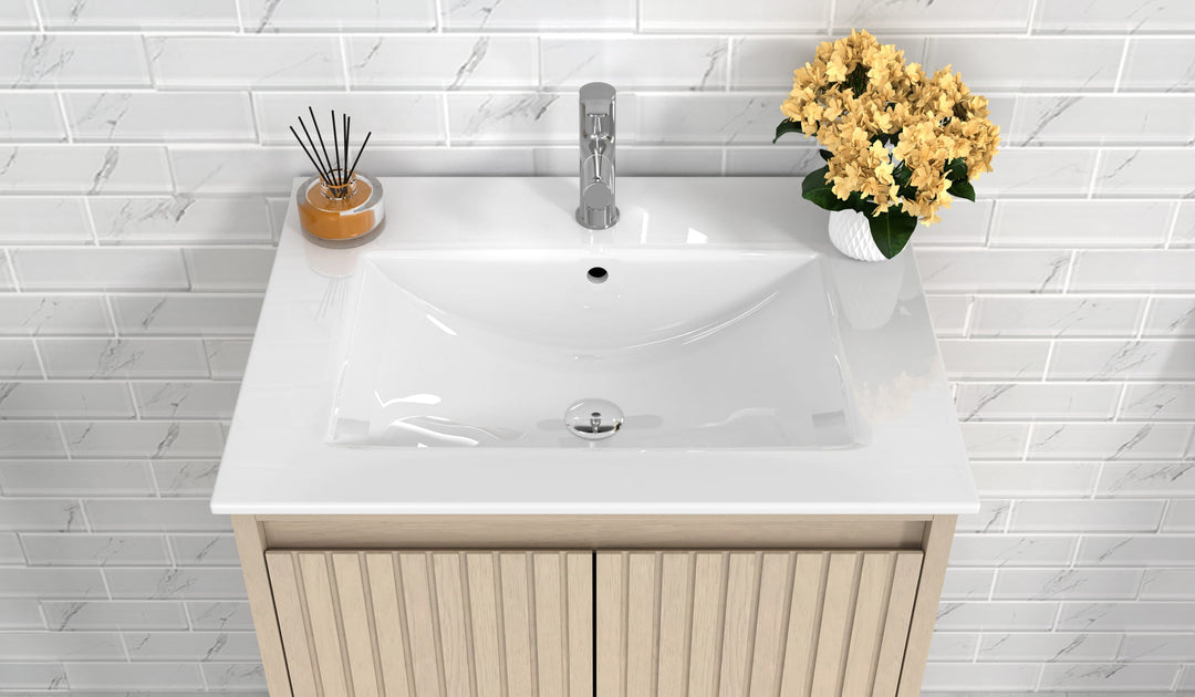 Mena Single Vanity With Porcelain Top