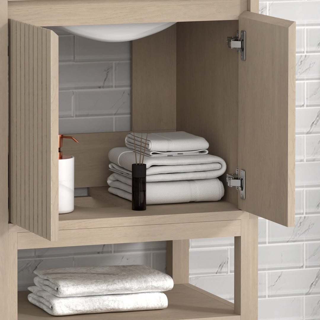 Mena Single Vanity With Porcelain Top