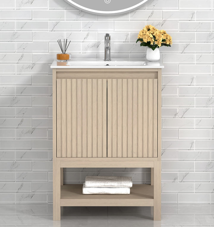 Mena Single Vanity With Porcelain Top