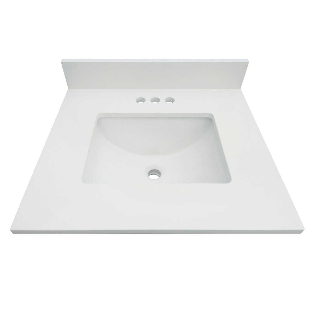 43" Snow White Quartz Vanity Top Sink