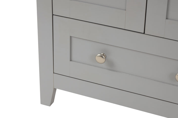 Adak 24" Compact Vanity in Gray with Porcelain Top